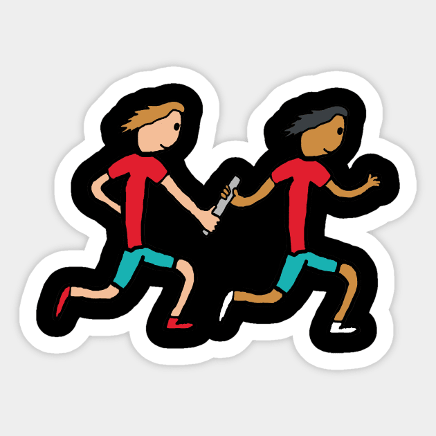 Relay Race Sticker by Mark Ewbie